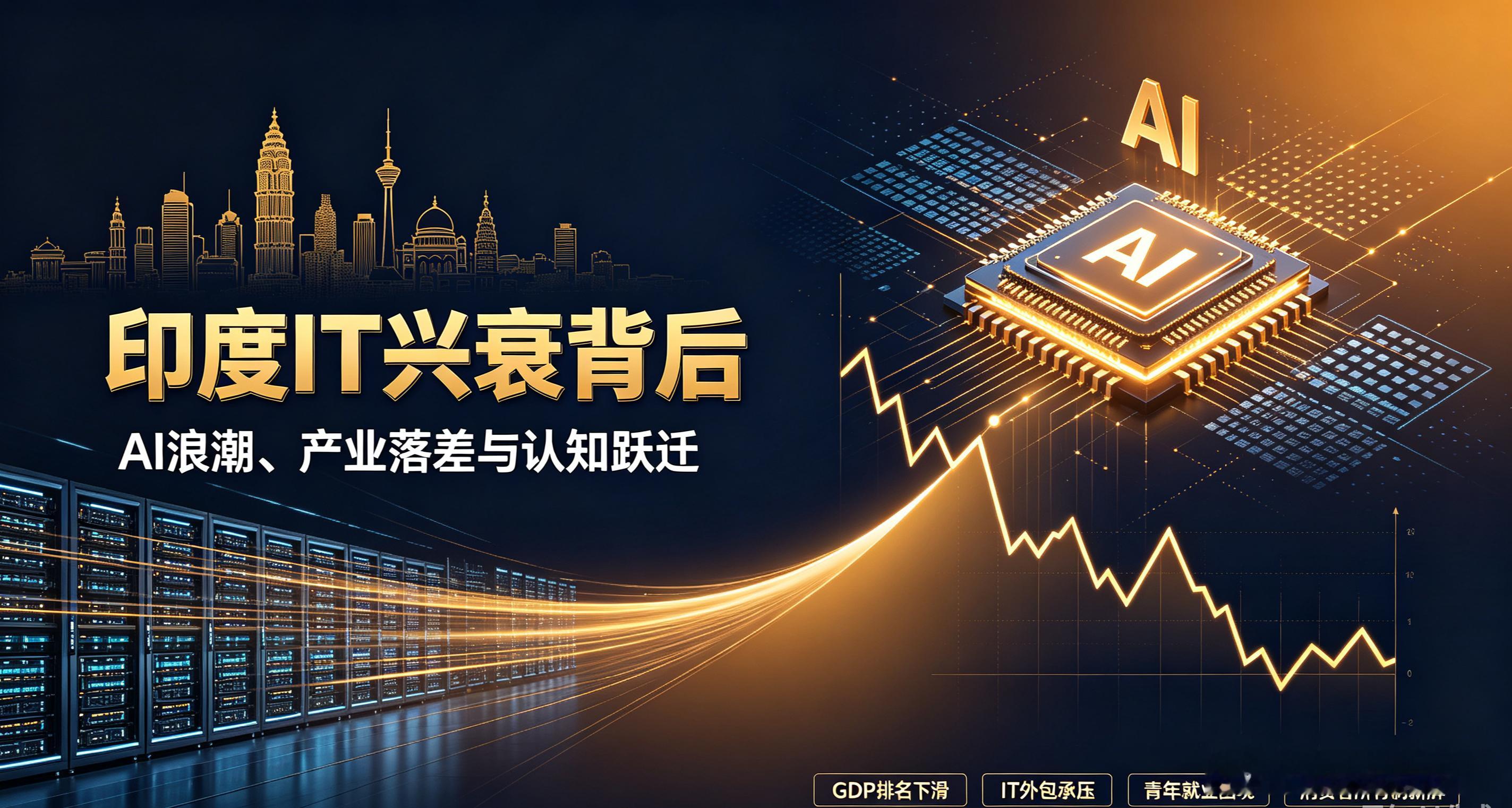从印度IT外包兴衰，看懂AI时代的产业逻辑与认知跃迁
 
一场关于印度经济困境的深度分析，从印度引以为傲的IT外包产业崩塌说起，透过产业表象，我们可以看见技术变革之下，传统认知的局限，以及消费者所有制这套全新逻辑，为人类社会打开的新出路。
 
西方曾经对印度寄予极高期待，早年日本提出印太战略 ​