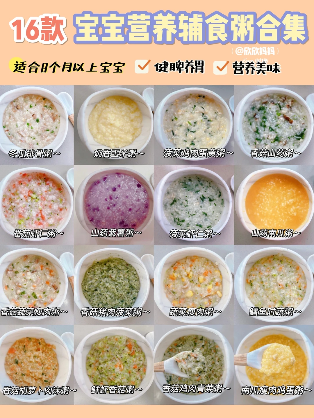 8月龄起宝宝辅食营养粥｜健脾养胃 软糯好吃