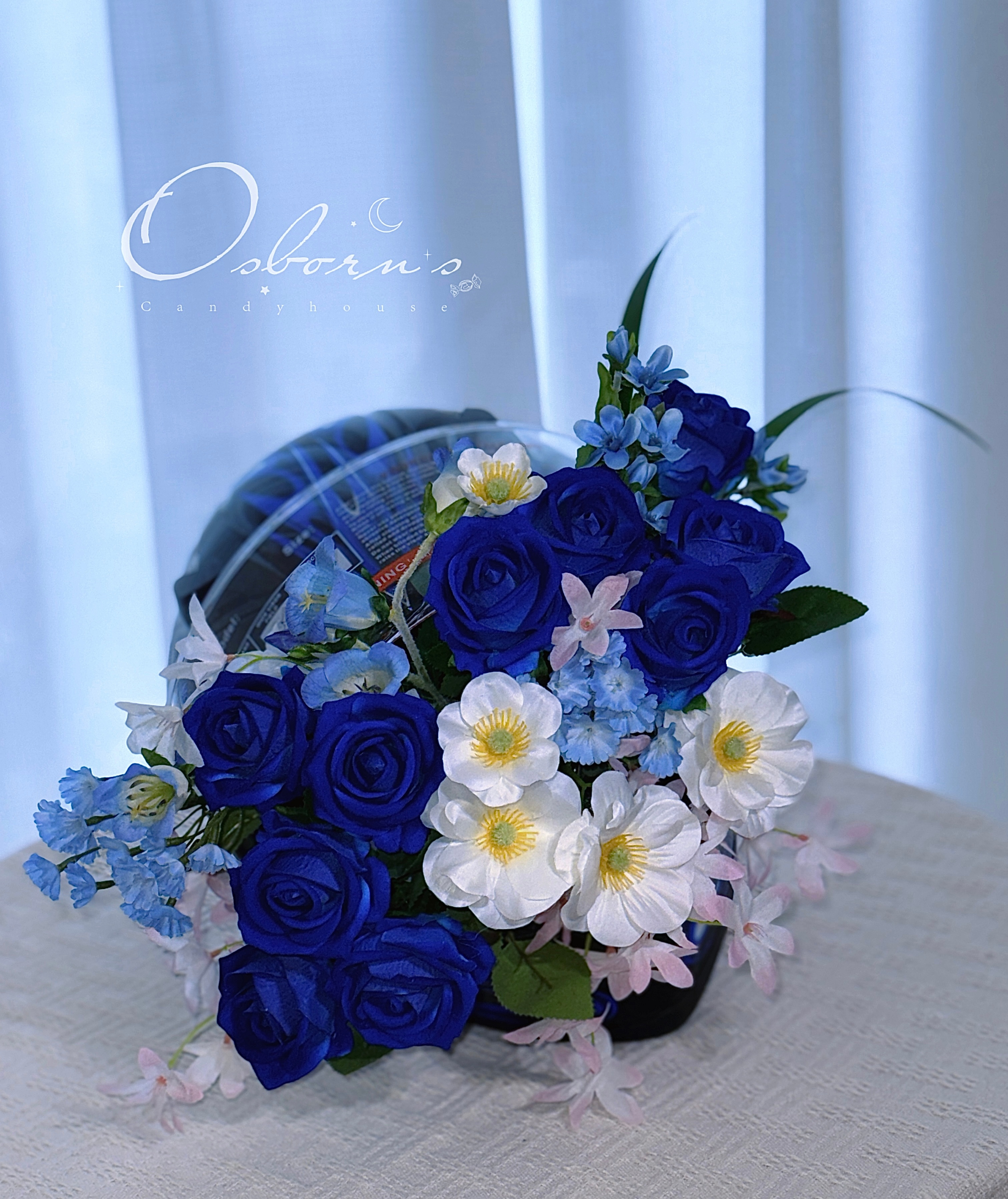 💐周年花束  遥远的未来里，还有彼此 时时刻刻，永永远远  💙🩵​​​