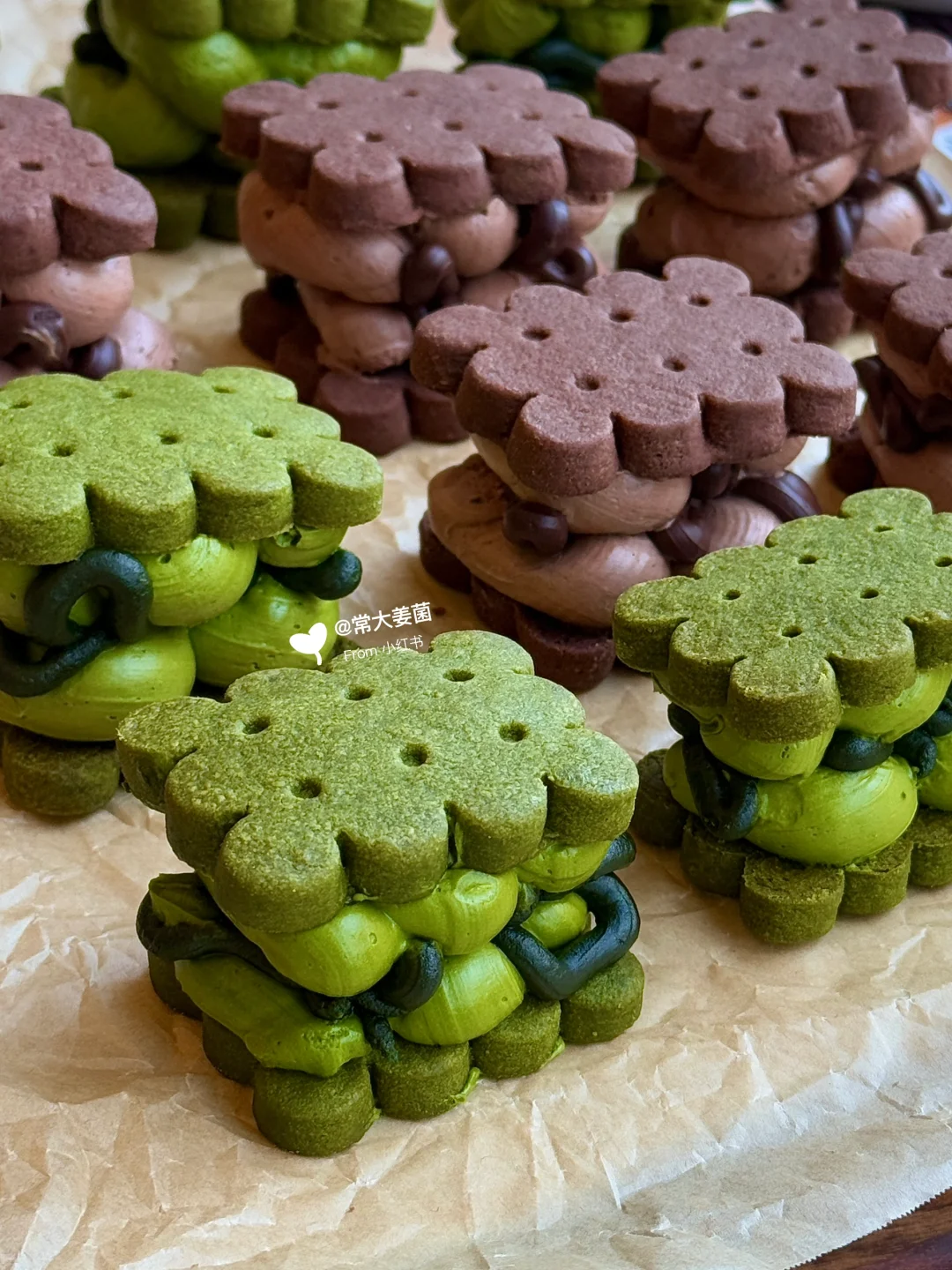 手作店卖爆🍵抹茶白脱曲奇🧈配方来喽！！