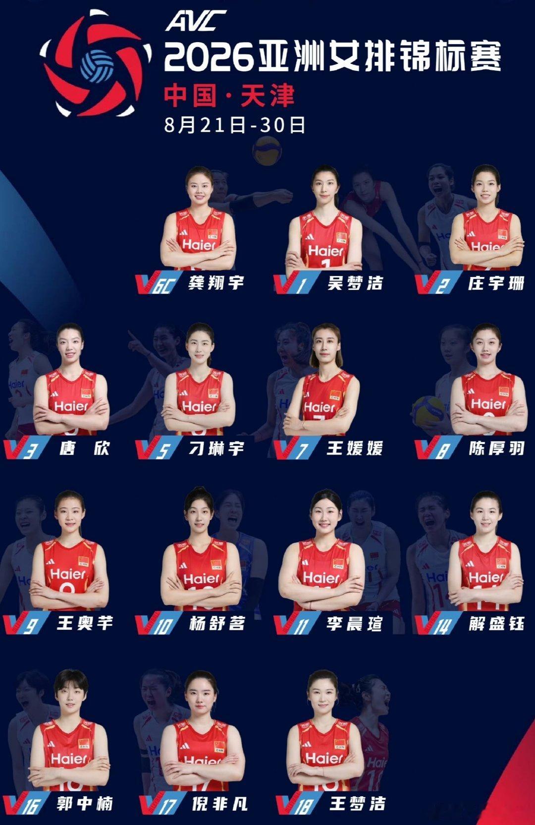2026亚洲女排锦标赛小组赛进入收官阶段，今晚19：30中国女排VS中国台北女排，小组赛三连胜值得期待！央视CCTV5全程直播，让我们一起来为中国女排姑娘们加油吧[加油][心] ​