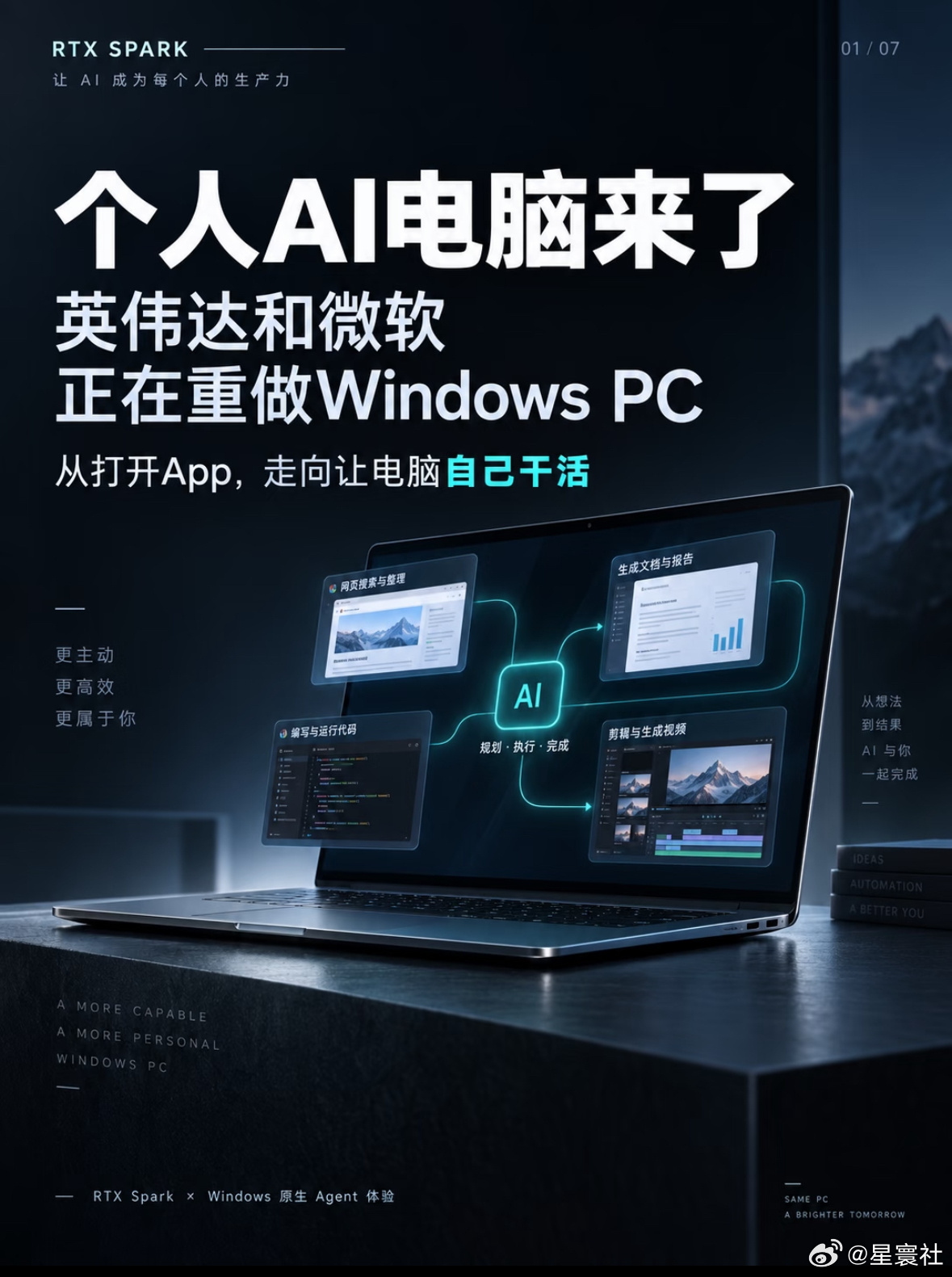星寰社 | 微软与NVIDIA官宣10月7日发布会、小米国庆现车可锁单加赠好礼、四季度DRAM与NAND合约价或涨两成

BLOOMBERG NEWS

彭博社电讯

2026年10月3日

作者 | 宋星野　记者 | 袁林青

微软与英伟达联合官宣10 月 7 日发布会见

微软与 NVIDIA 宣布，10 月 7 日 Windows 和 Surface 发布会将包含 RTX  ​