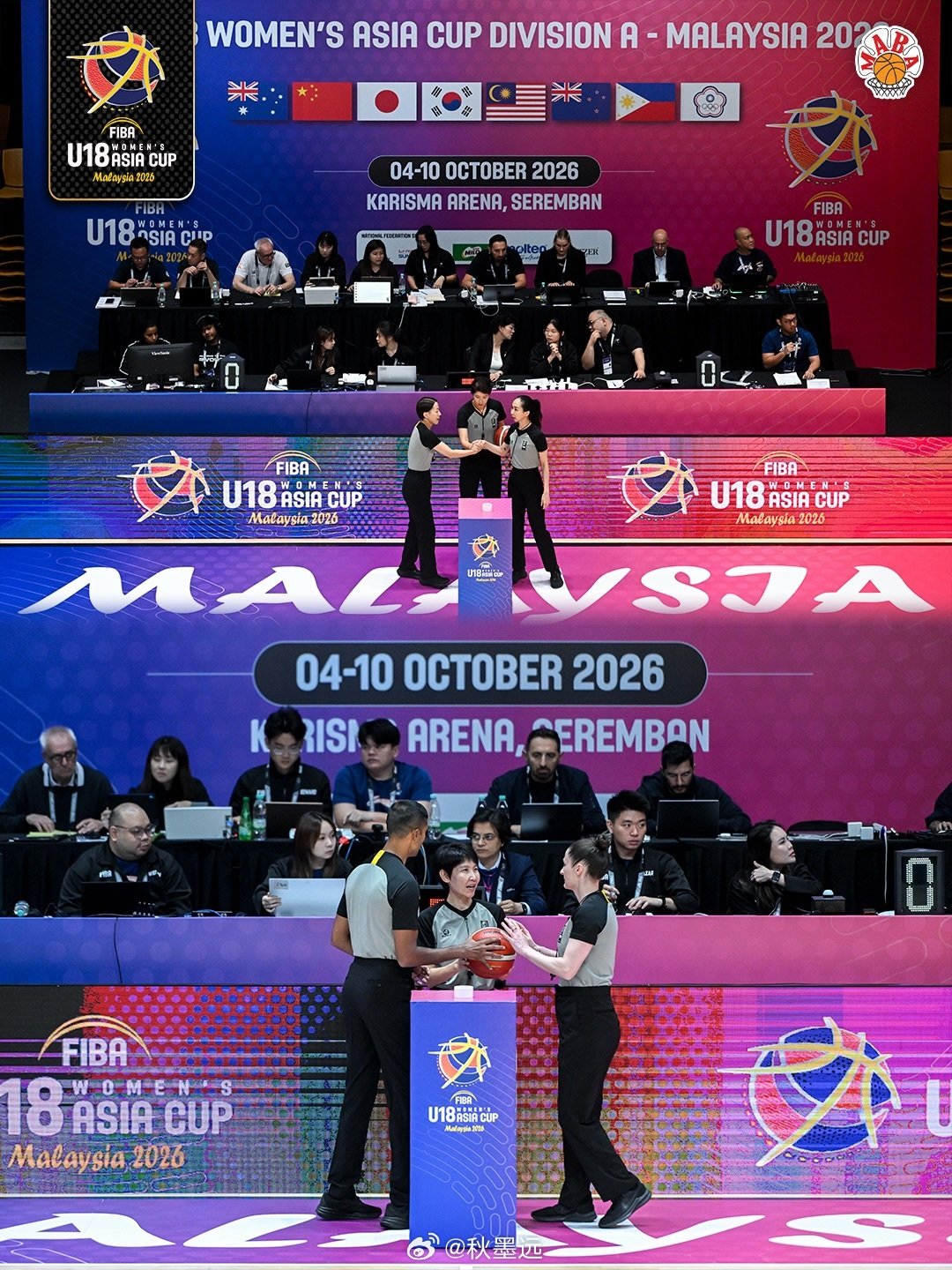 #篮球裁判[超话]# Big shoutout to all the FIBA referees representing across Asia this week.
Putting in the work so the athletes can shine.
Much respect!

🏀 FIBA U18 Women’s Asia Cup – Division A
📍 Karisma Arena, Seremban#篮球裁判##微博视频号迎新计划# ​