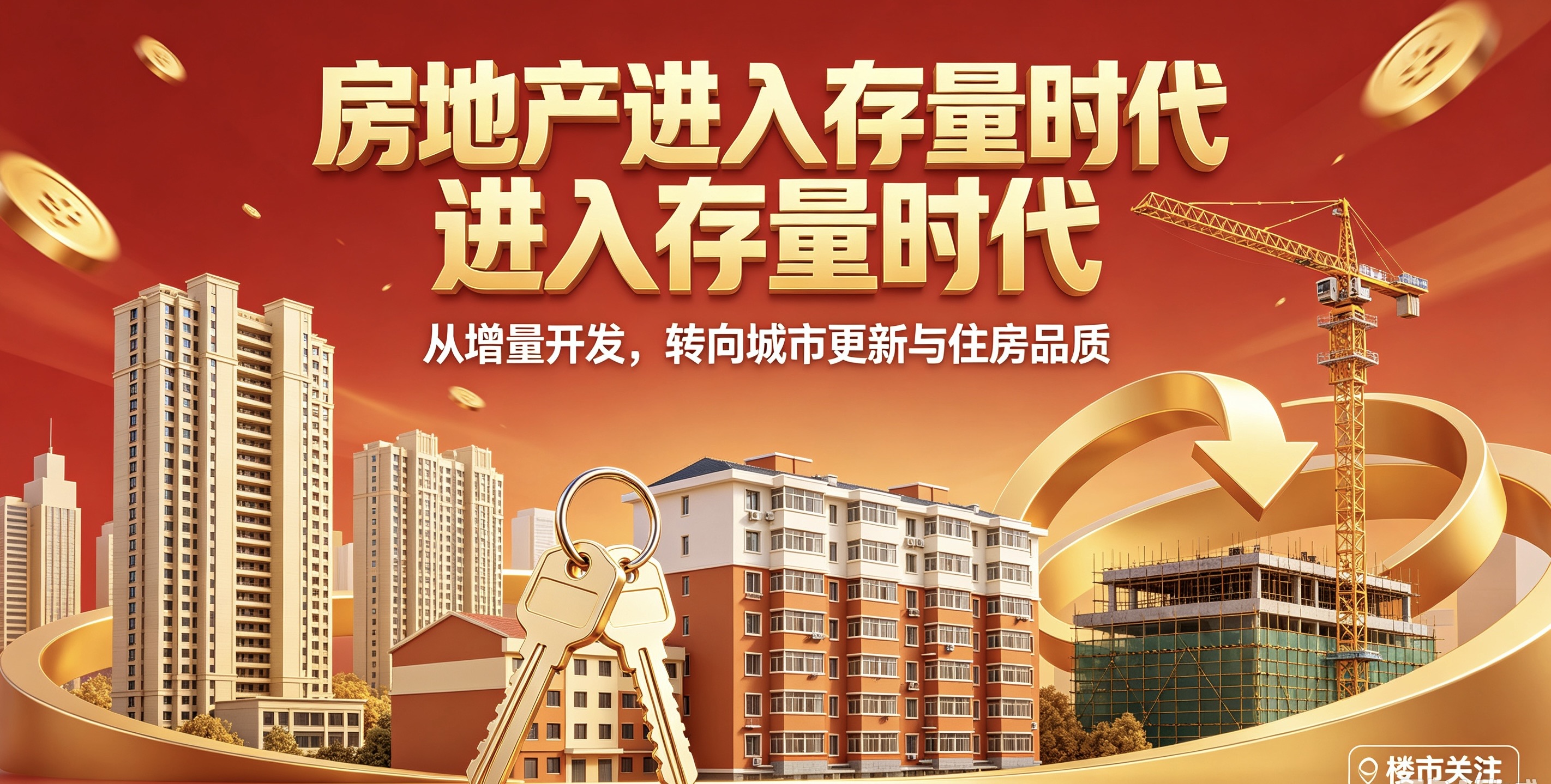 住建部表态：我国房地产进入“存量时代”，意味着什么？

住建部近期明确表示，我国房地产已进入存量时代。这意味着房地产市场的主要矛盾，已经从过去的“有没有足够住房”，转向“住房质量、配套服务和城市更新”。

过去，房地产增长主要依靠新房开发、城市扩张和住房增量建设。而在存量时代，市场更关注老旧小区改造