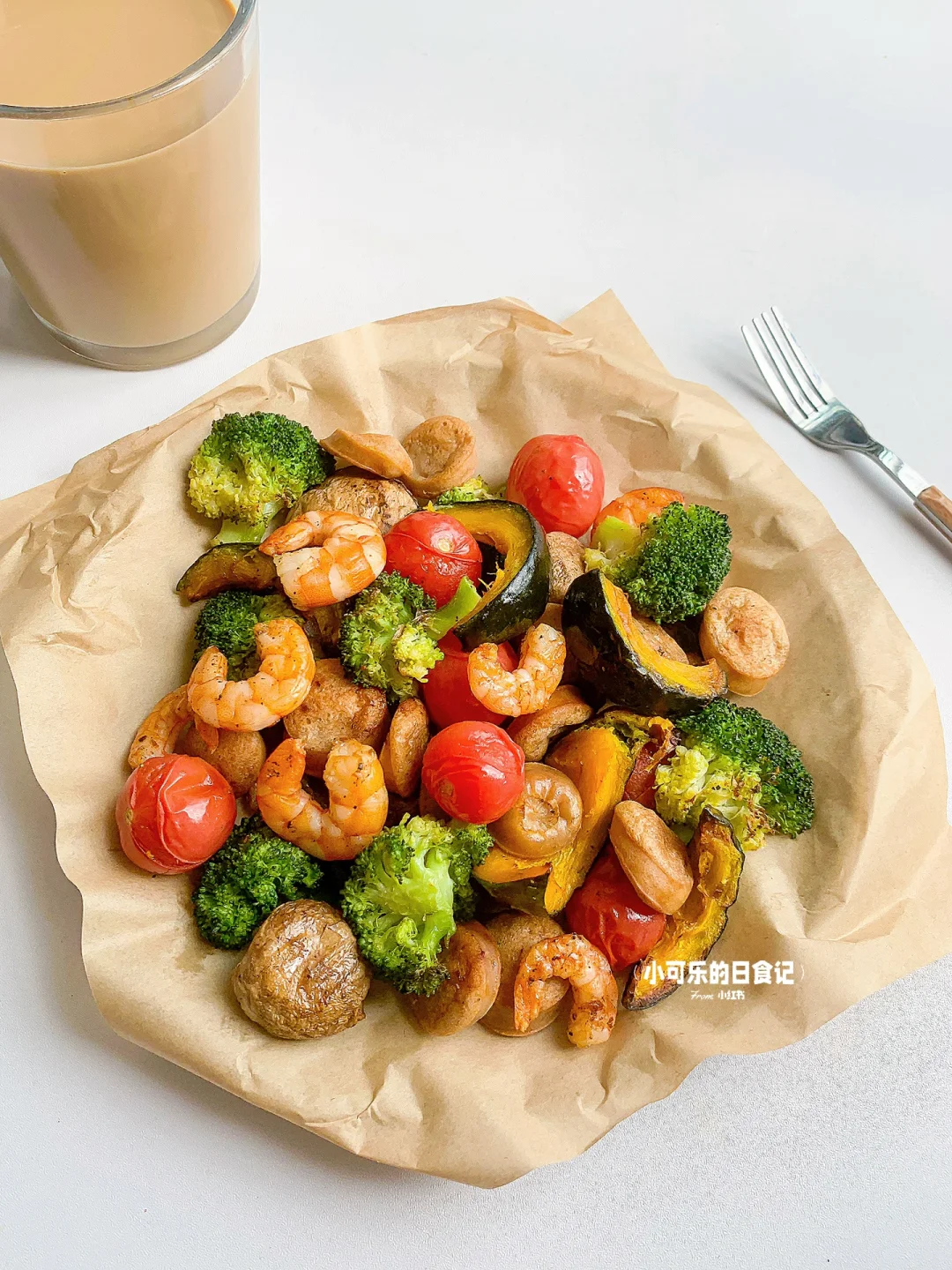 想告诉全世界，虾仁烤时蔬巨满足，超好吃