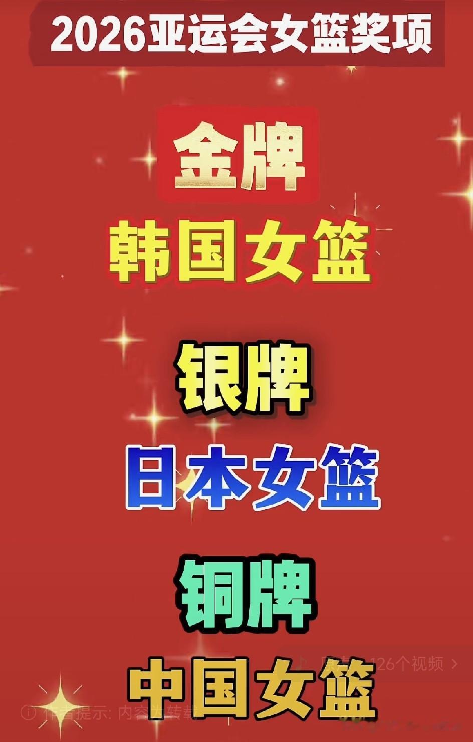 中国女篮摘铜，王思雨摘牌的动作却比拿牌更戳人！🥉

2026亚运会女篮决赛，韩国夺金日本摘银，中国队收获铜牌。颁奖台上，王思雨取下奖牌攥在手里的瞬间，满是不甘——这不是对成绩的否定，是对“更强”的执念。

老球员的“不服”，恰是中国女篮的底气：铜牌是当下的刻度，却不是终点。那些藏在不甘里的拼劲，会比