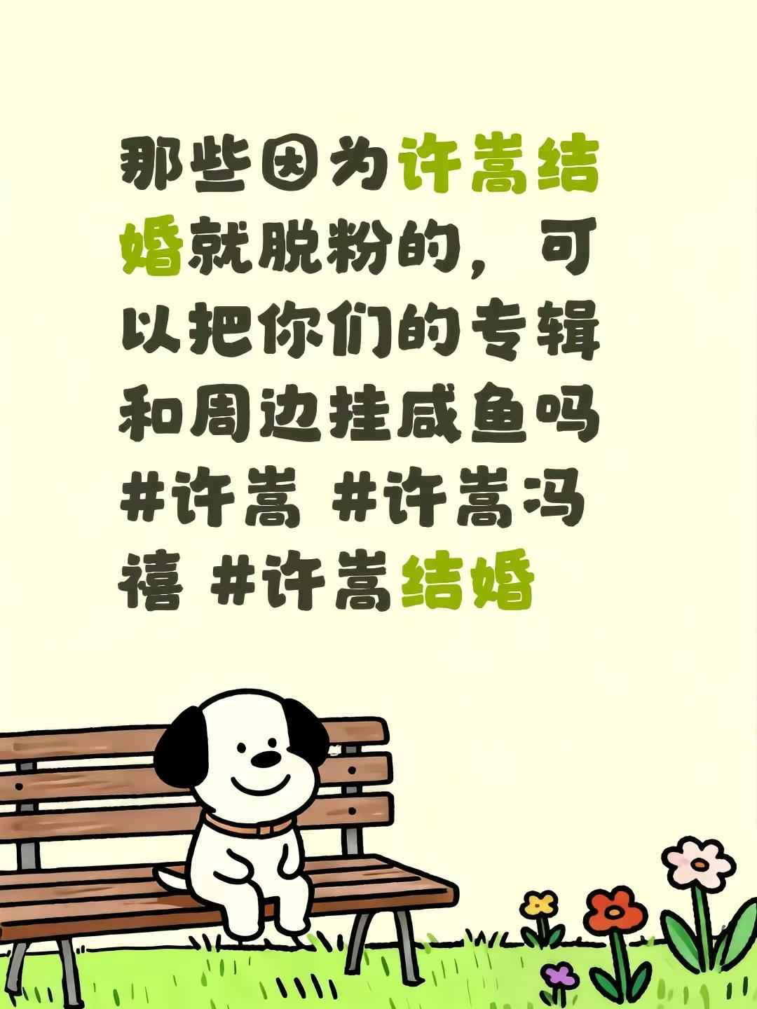 那些因为许嵩结婚就脱粉的，可以把你们的专辑和周边挂咸鱼吗许嵩 许嵩冯禧
