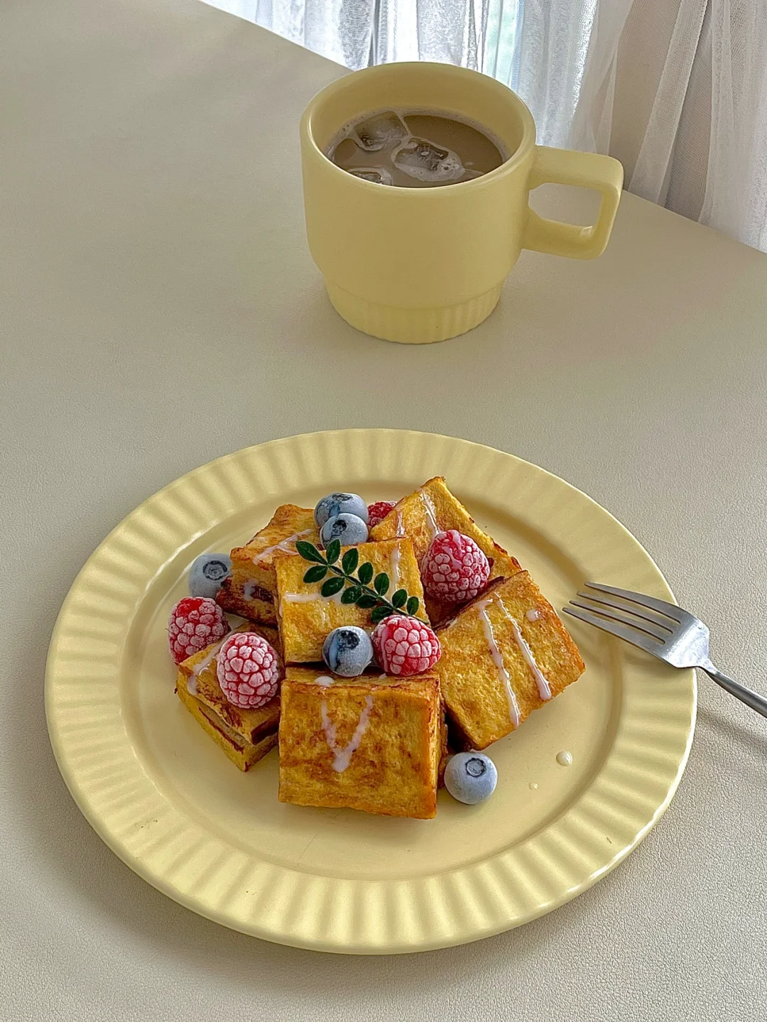 ☀️精致早餐｜免烤箱一口爆浆的低卡西多士😋