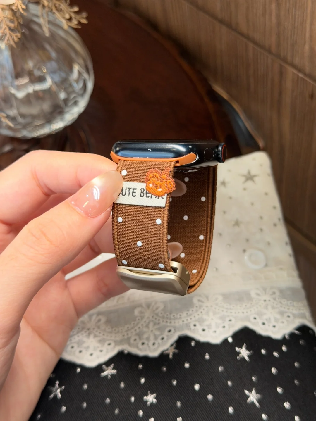 波点小熊带着AppleWatch入秋啦🍂美萌