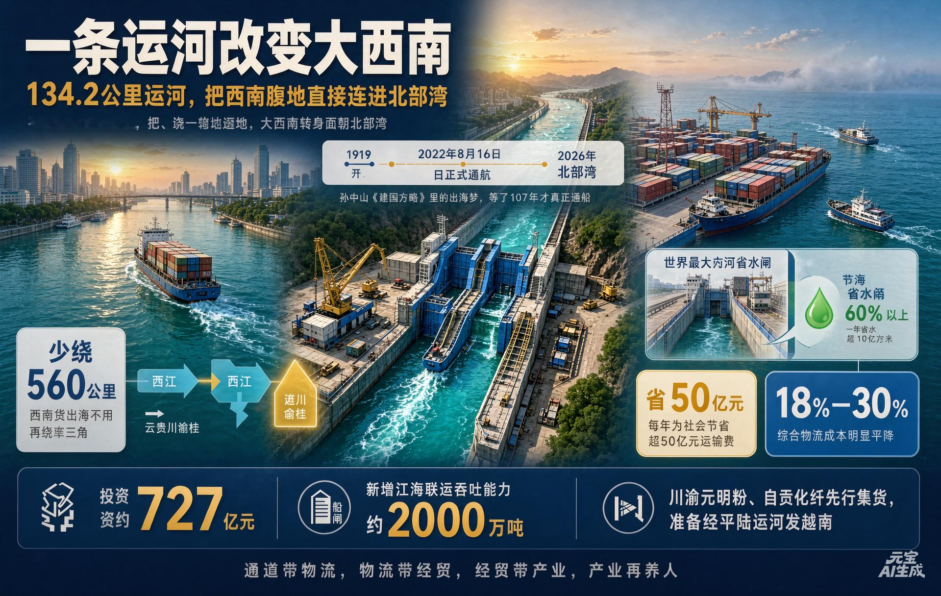 一条运河改变大西南，承载了几代人的期望