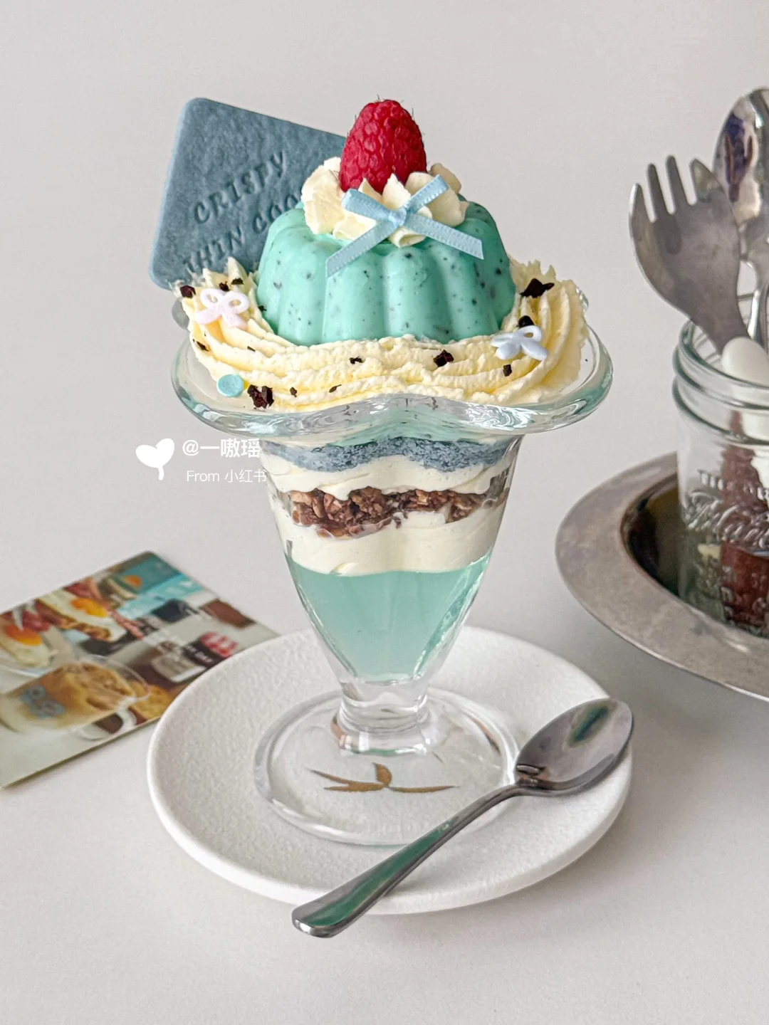 复刻喫茶店同款🍒薄巧慕斯芭菲杯😍美味˚ෆ*₊