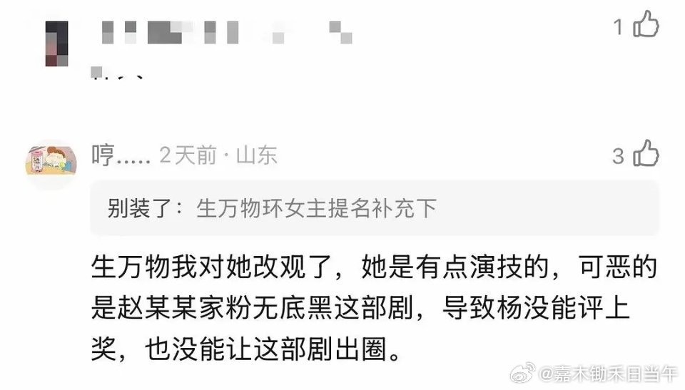 又来了，赵丽颖粉丝这么厉害我怎么不知道？某人拿不了主流奖和丽粉的关系是？出道三十多年颗粒无收不会也要怪丽粉吧？ ​