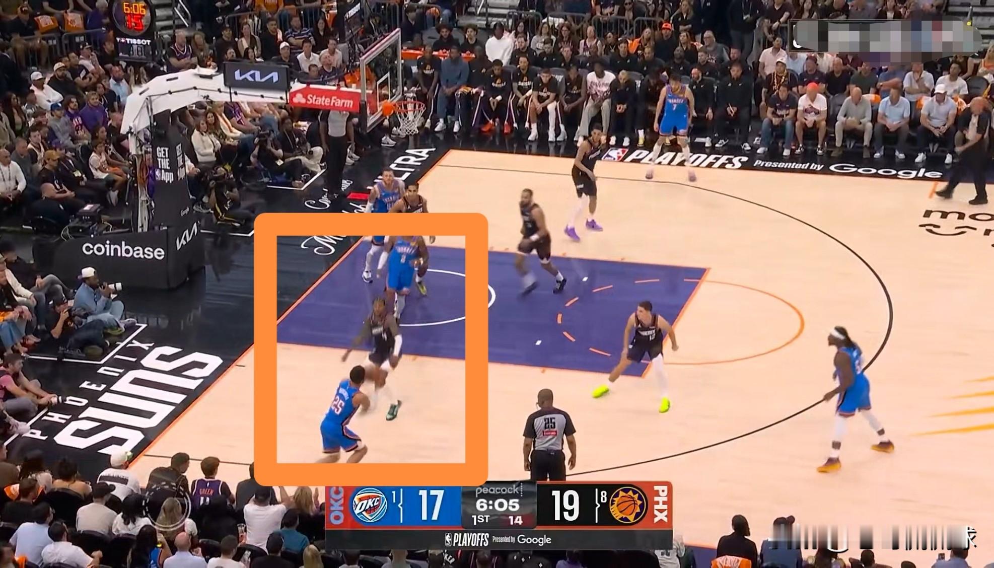 太阳二当家杰伦-格林真是太狼狈了！在今天太阳主场迎战雷霆的首轮G4中...