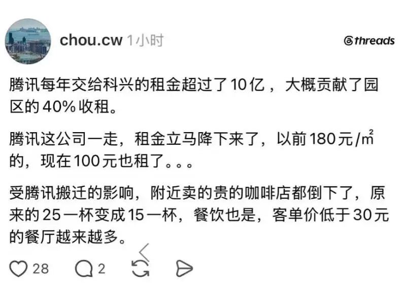 腾讯搬迁企鹅岛后，深圳科兴租金大降价