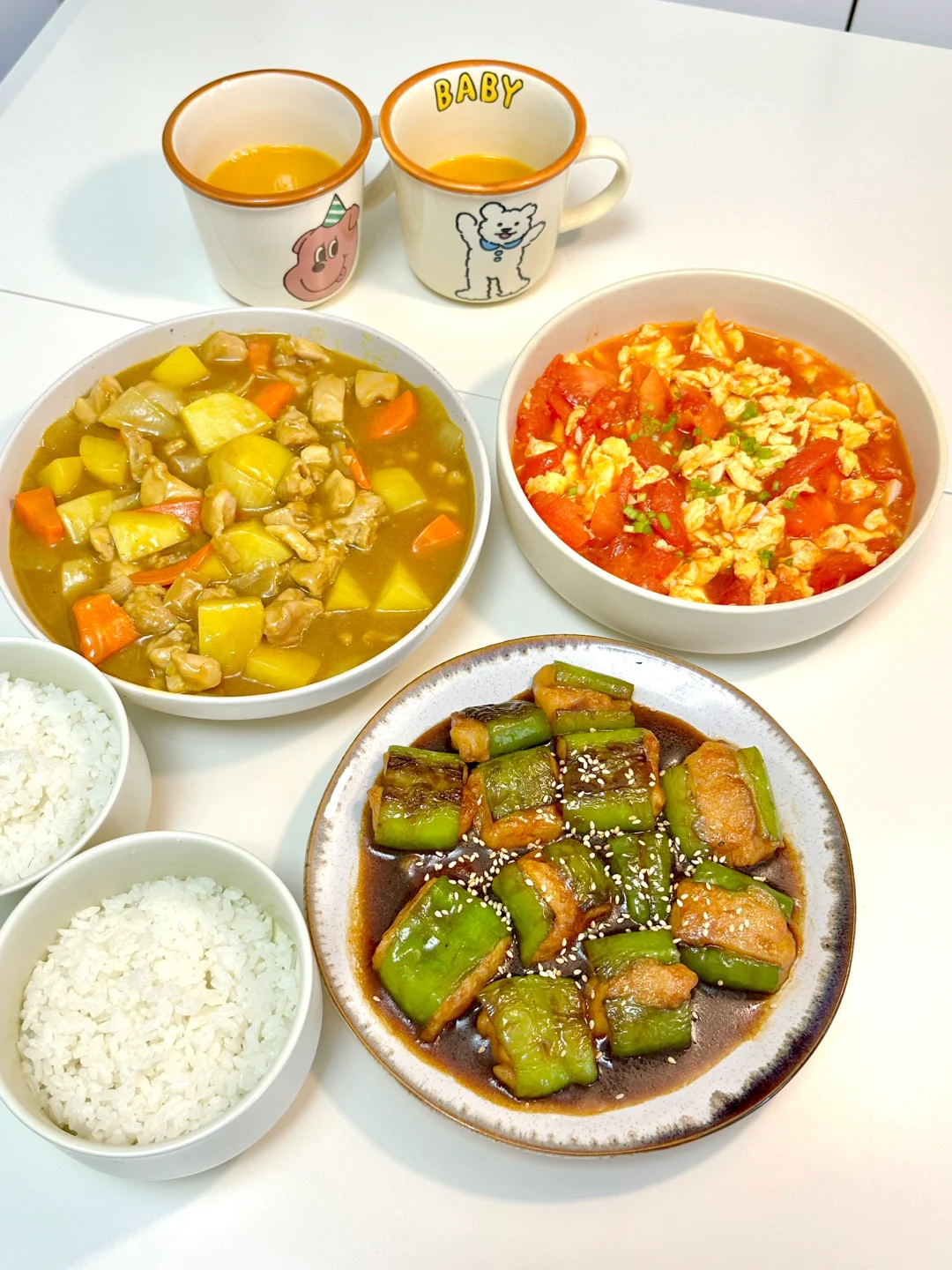 二人食｜青椒酿虾滑➕咖喱土豆鸡块🍛好好吃✨