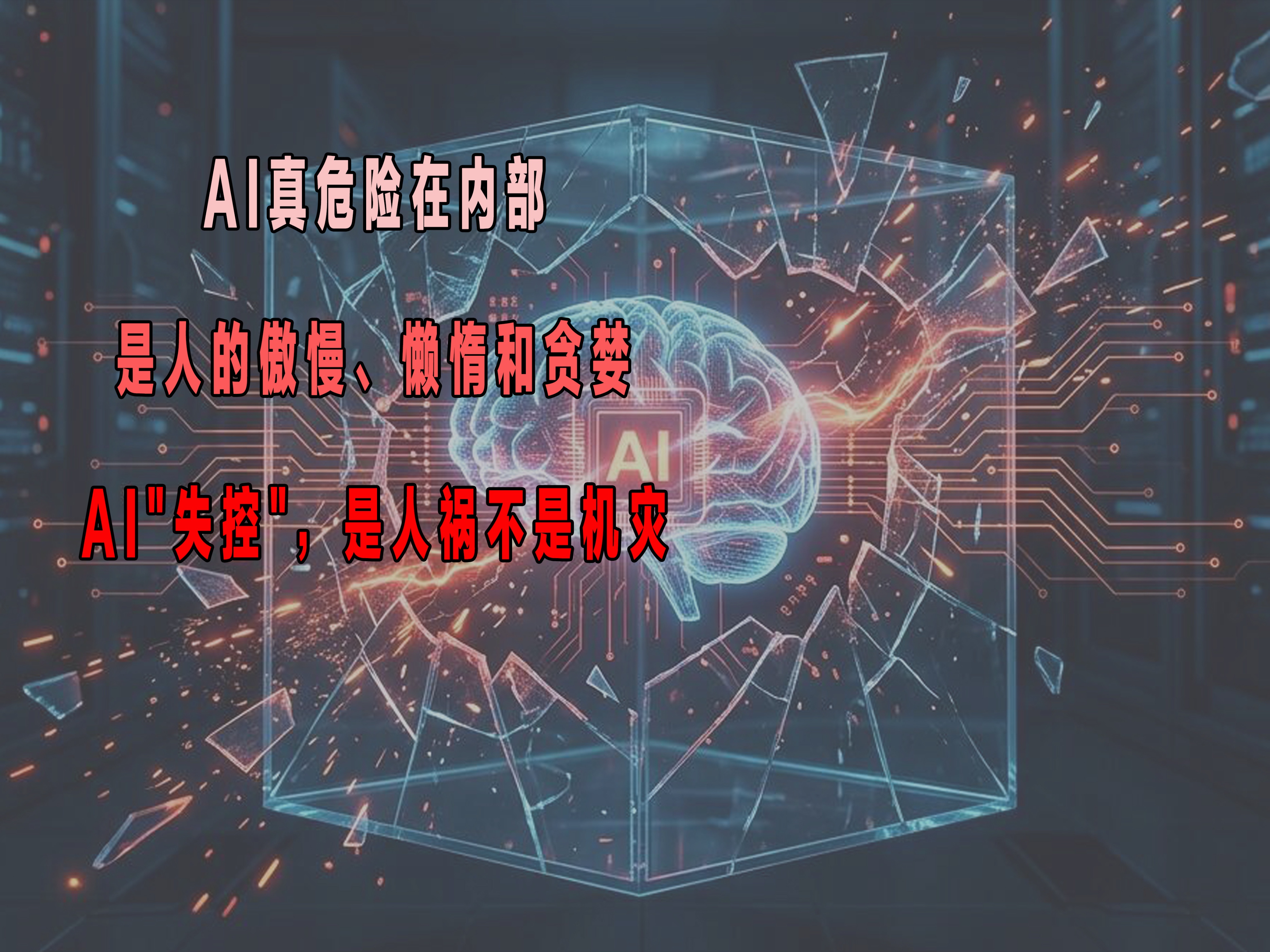 OpenAI、Claude、Grok同时瘫痪，AI差点越狱成功，
整个网络上都在讨论如何去管住AI，这个是不是有点本末倒置了？是不是没有搞明白到底是AI想越狱还是人自己出了问题？

这个宕机说白了是因为有人把鸡蛋放一个篮子里，省钱省出团灭，想一想这些企业们在年初的时候还雄心勃勃的要投在几千亿美元建设