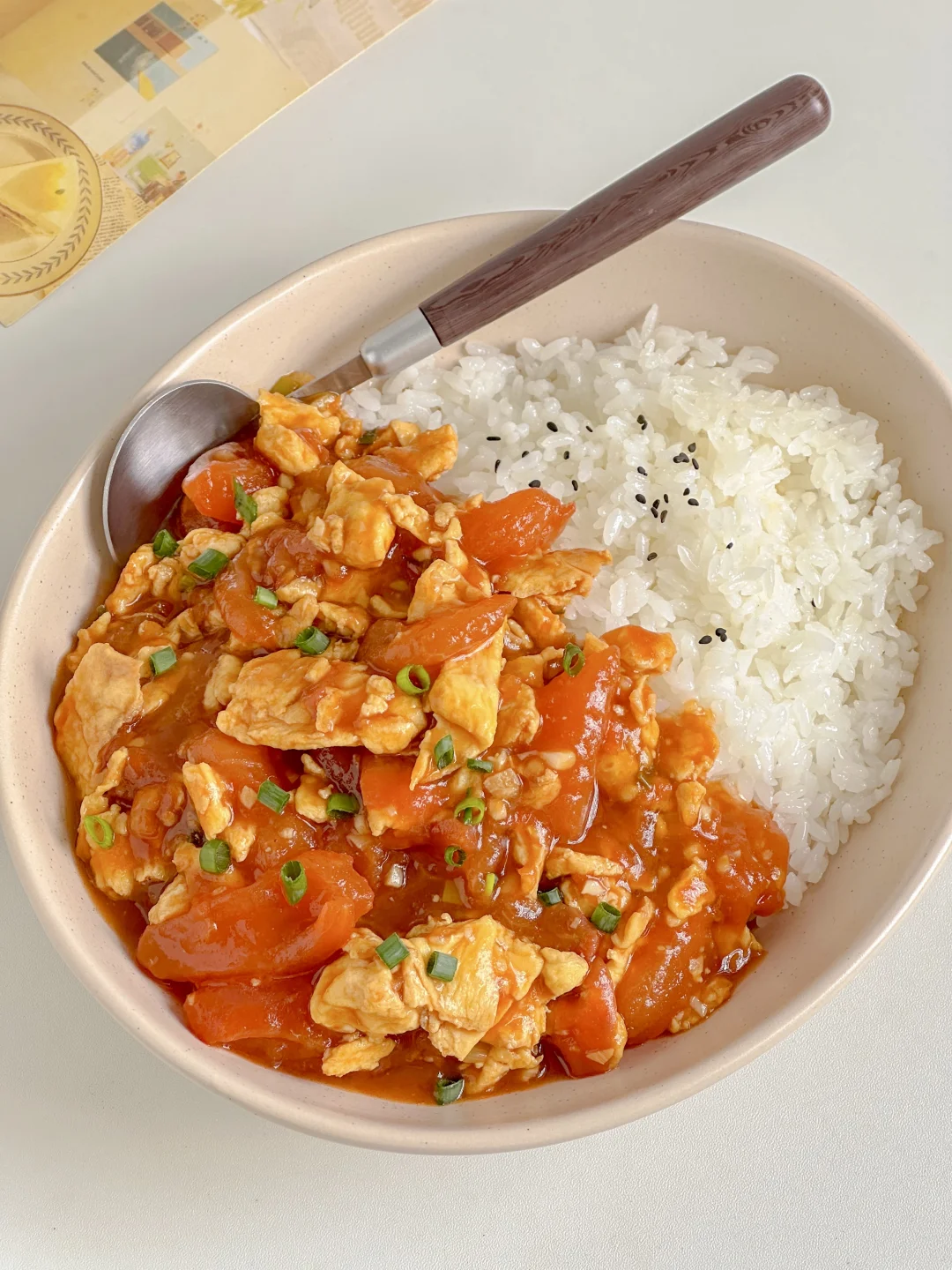 谁懂啊‼️番茄炒蛋盖浇饭也太好吃了叭🍛