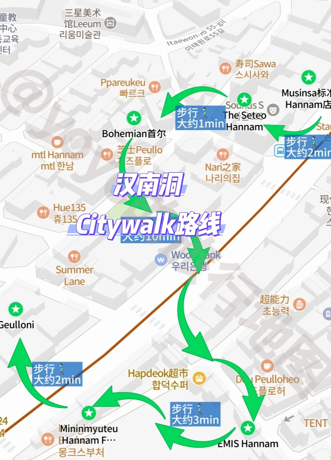 汉南洞一日游‼️艺术仓库+明星同款店路线