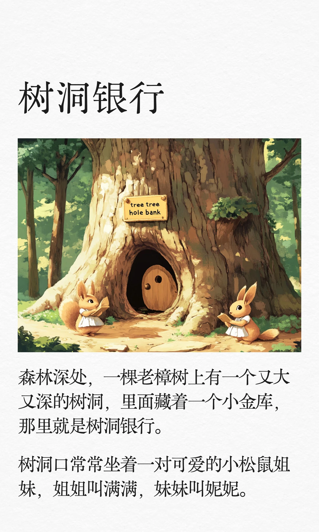 ✨睡前故事D249《树洞银行》🌳💴