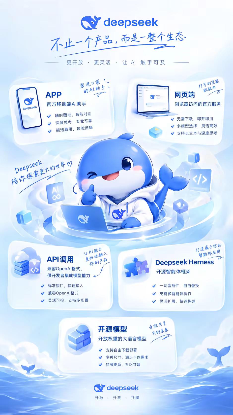 陪你探索更大的世界🌍。DeepSeek，不止是一个产品