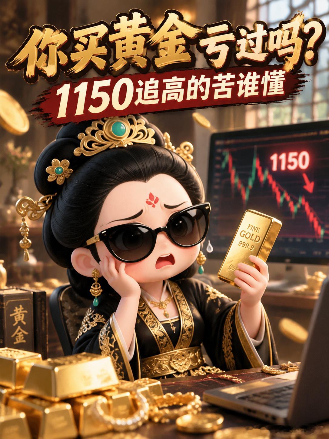 他买黄金瘦了6斤！1150追高，越跌越买，这笔账算完我沉默了
 
见过买黄金买瘦的人吗？
 
认识一位老哥，自从买了黄金，整个人瘦了五六斤。
 
钱还没亏完，人先垮了。
 
先别划走，看完这笔账，你会回来收藏。
 
第一笔账：1150入手100克，人人觉得还能涨。
 
那时候金价正热，金店排队，朋友圈晒单。
  ​