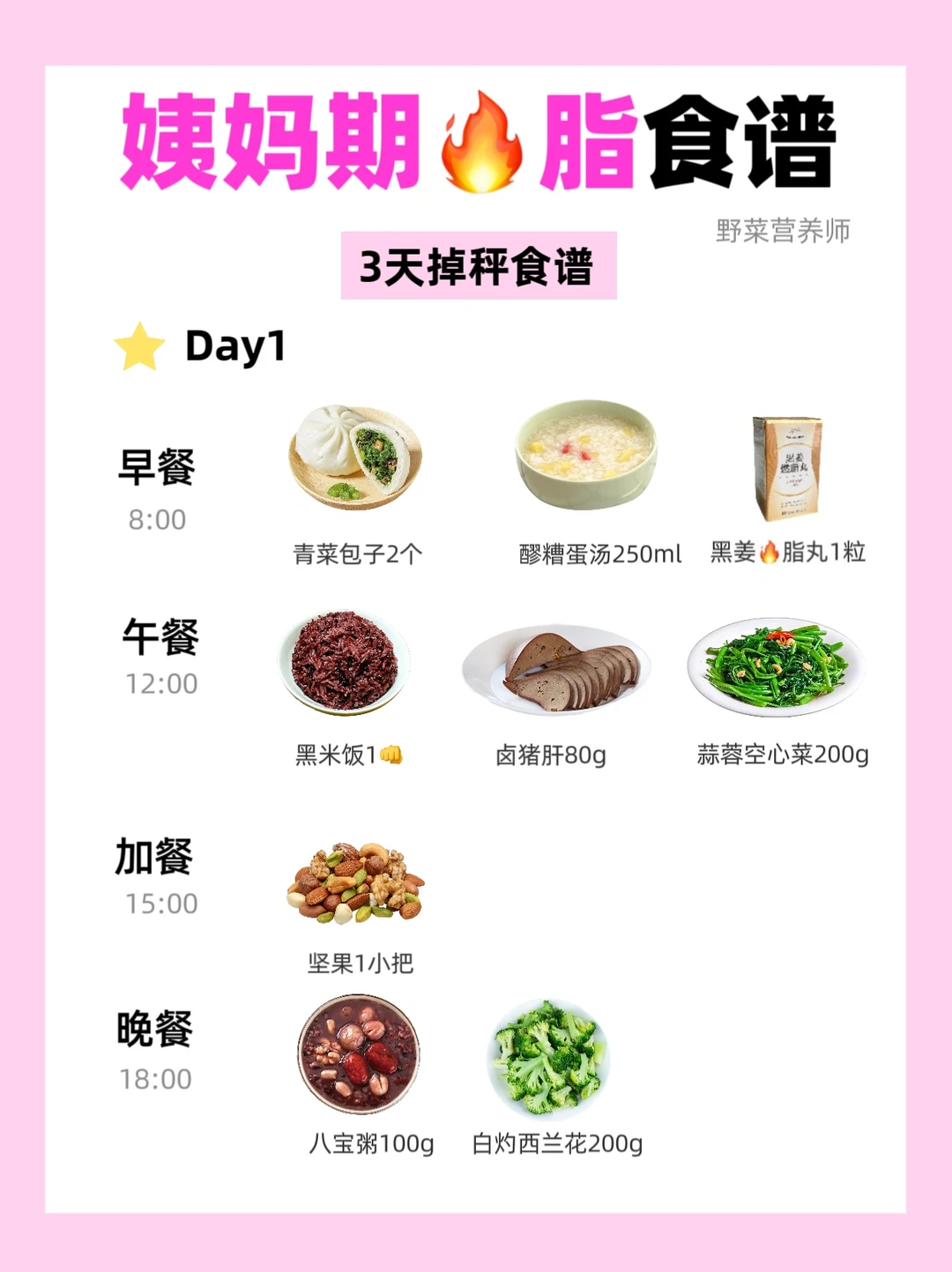 姨妈期3天掉秤食谱🔥妈呀这样掉秤太猛