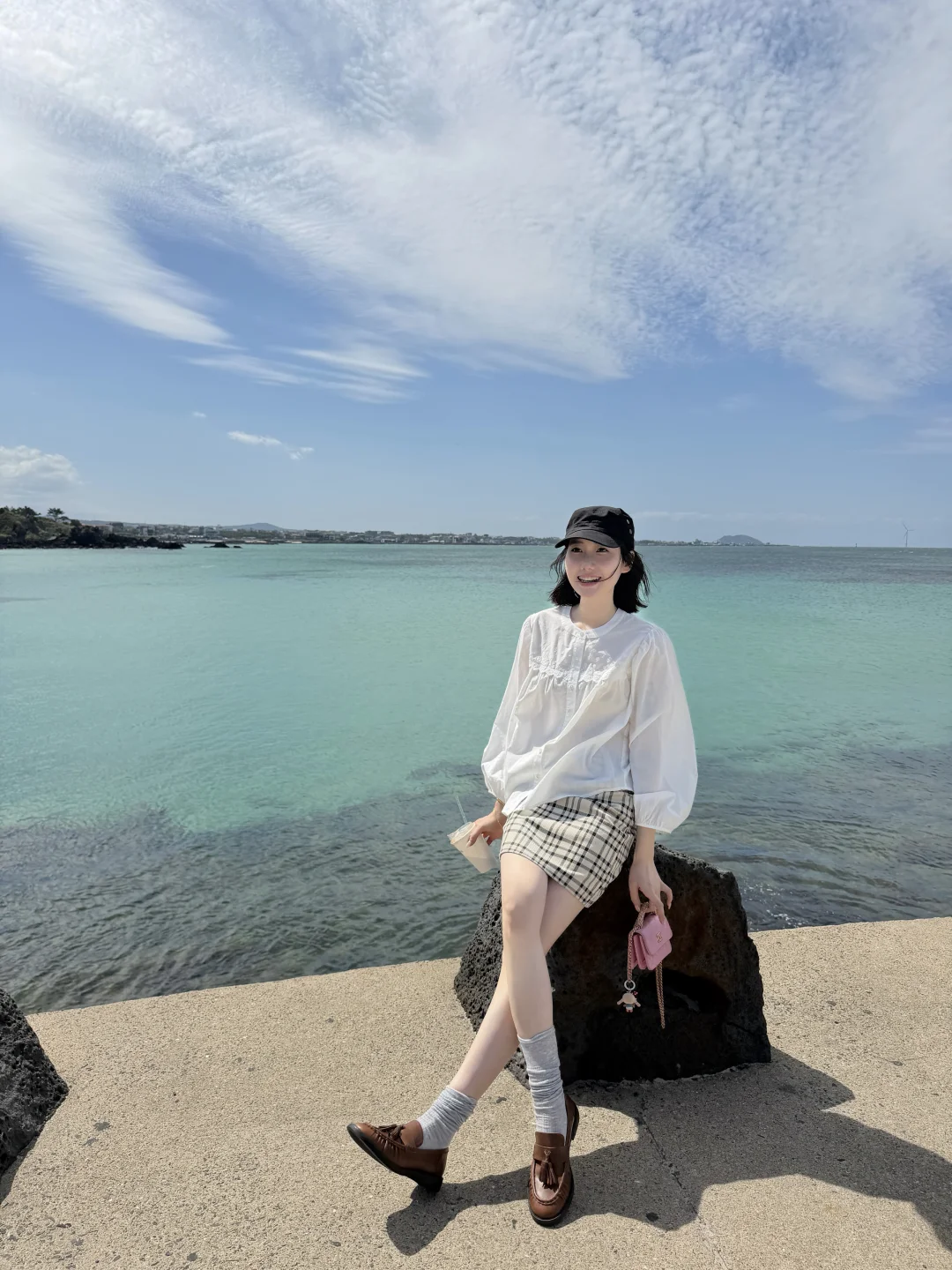 在jeju有看不腻的蓝色海洋🌊☁️🫧