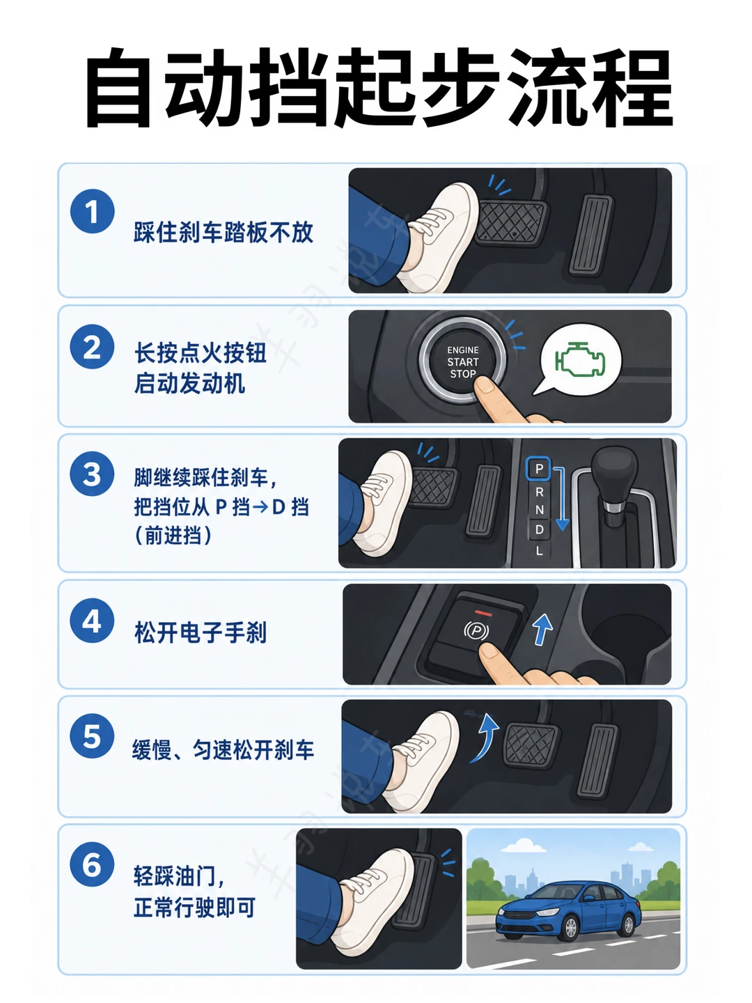 突然发现，很多人开车起步就错了