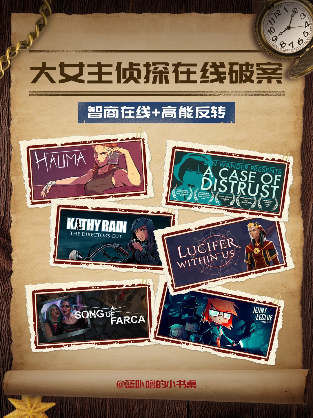 悬疑脑袋快冲❗6个高智商侦探推理游戏合集