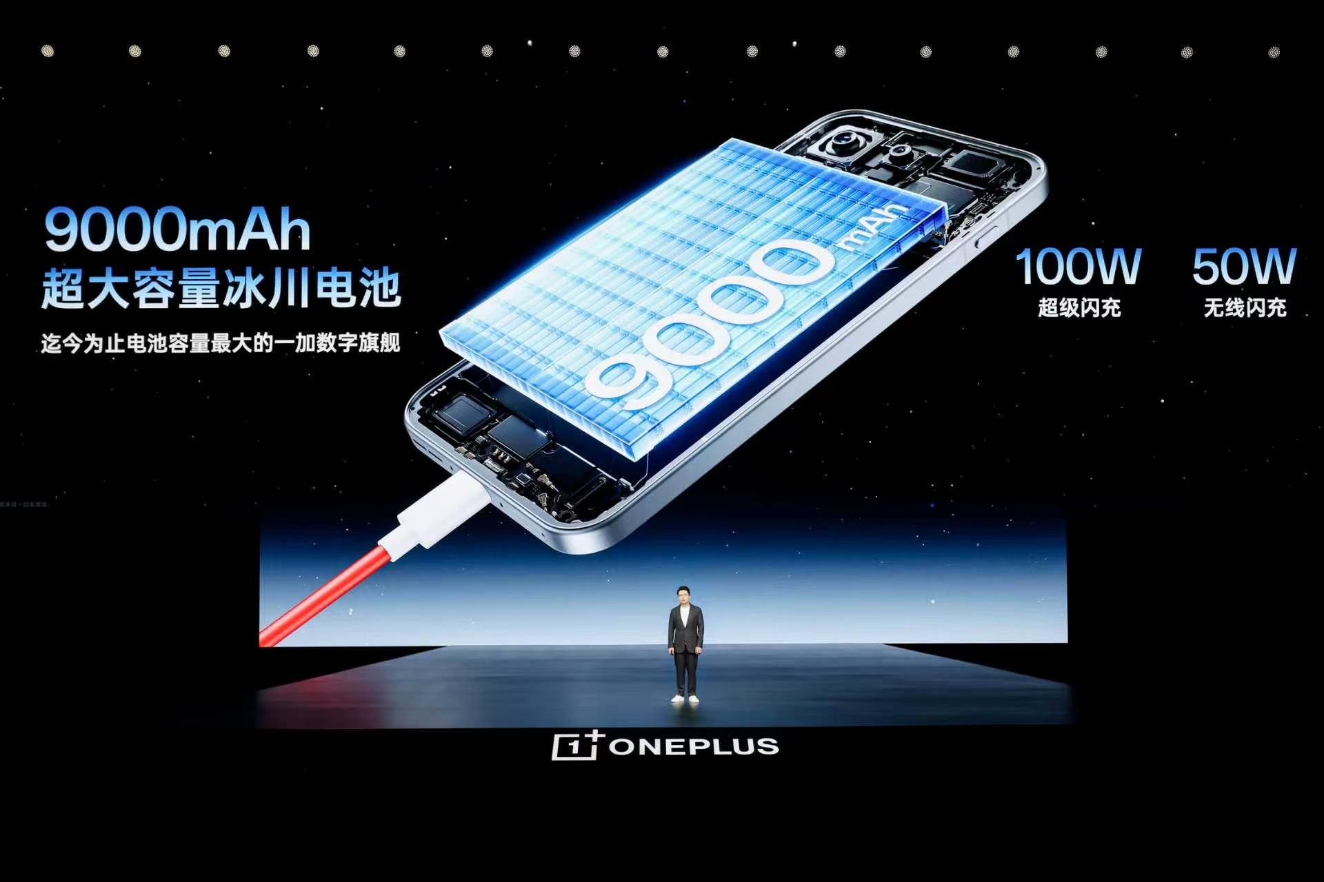 配备 9000mAh 冰川电池、100W 有线闪充和 50W 无线闪充，并搭载 OPPO 冰川电池聚能芯片，低电量下性能依旧稳定释放，满帧游戏更持久。9000mAh大电池可支撑重度使用一整天，37 分钟即可充至 80%。一加 16 既是「极速枪神」，也是「续航灭霸」。

从性能、网络、