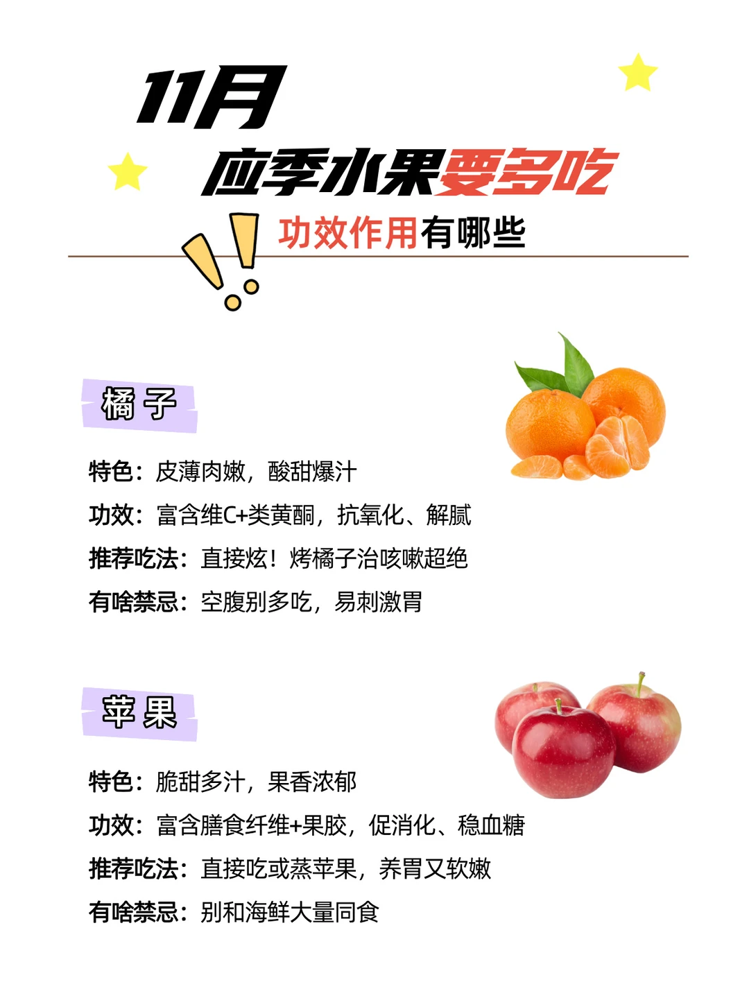 11月应季果清单！好吃不踩雷