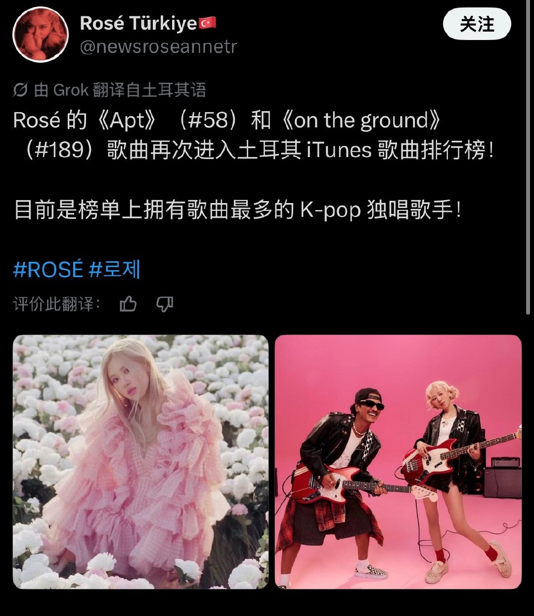 世界多地朴彩英的歌曲和专辑回itunes榜，思玫症 ​