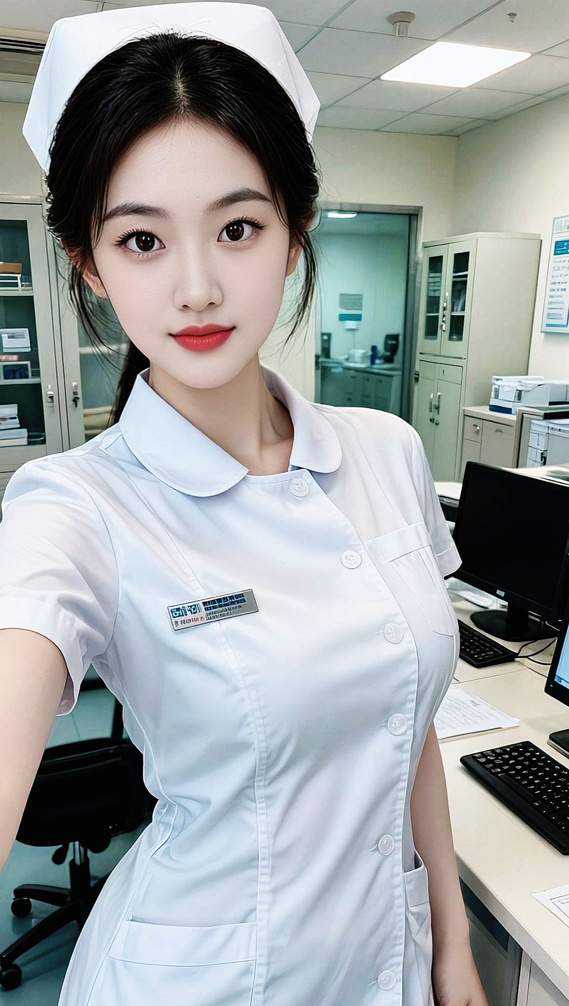 <p>职场风自拍 清纯甜美 职业装 护士 护士小姐姐 <!--{img...