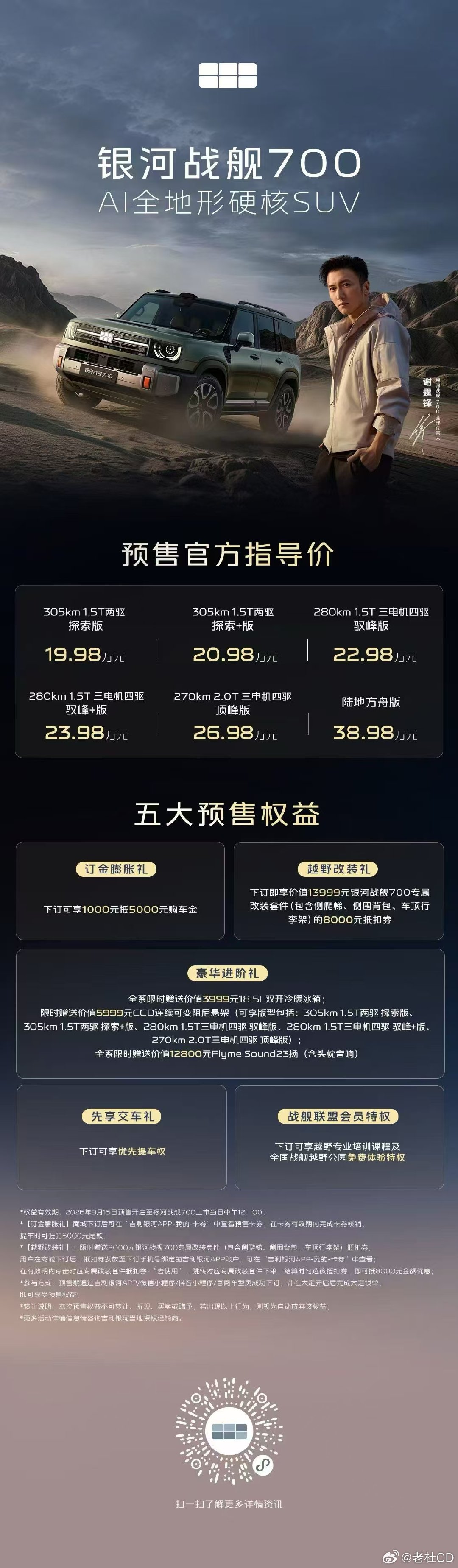 银河战舰700，目前看对手是长城哈弗猛龙，广汽越7，但700这个价格跨度有点大啊！ ​
