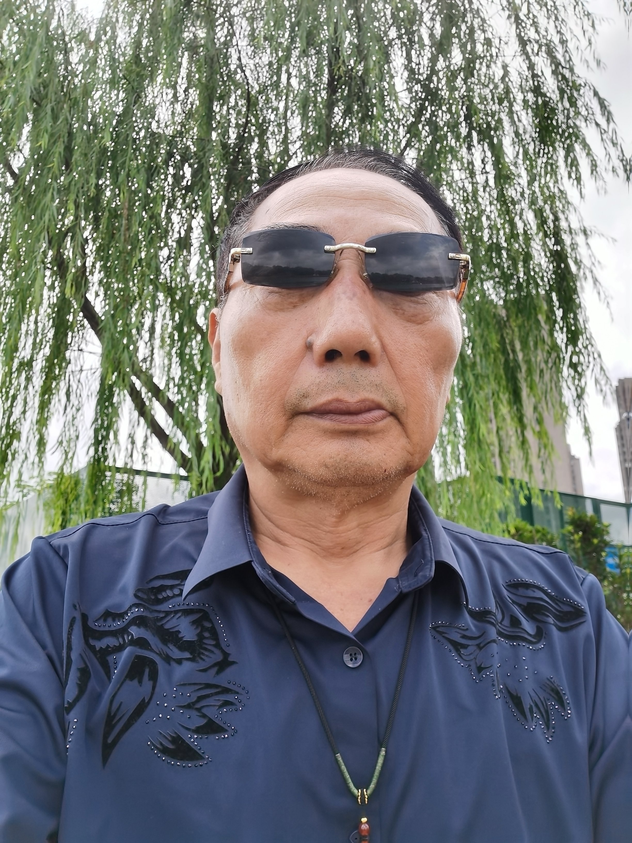 这哥们戴着墨镜挺酷的。
前阵子刷到范丞丞的山野随拍，镜头里他站在满是草木香的山路边，宽边墨镜一遮大半张脸，连风扫过发梢的弧度都透着松弛的帅，完全是那种出门徒步随手一拍都能直接当时尚大片的程度。
之前易烊千玺那组爆火的休闲装墨镜图更绝，一身简单的素色卫衣搭黑超，往街边一站像从文艺电影里截出来的男主，不