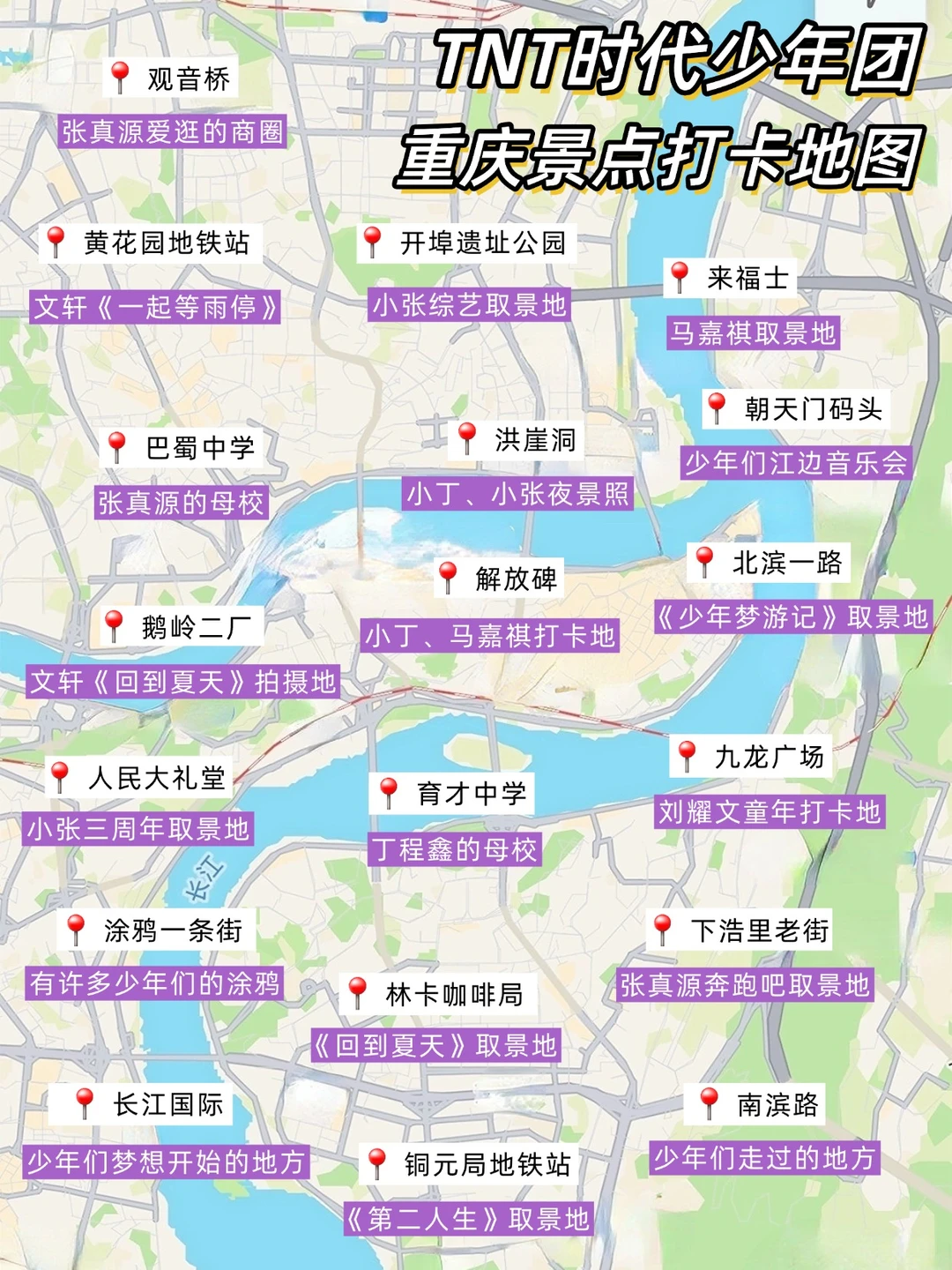 TNT时代少年团重庆打卡地🍿(附地址&交通)