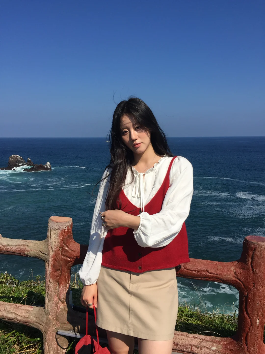 in Jeju.🌊晴天的涉地可支｜130斤微胖look