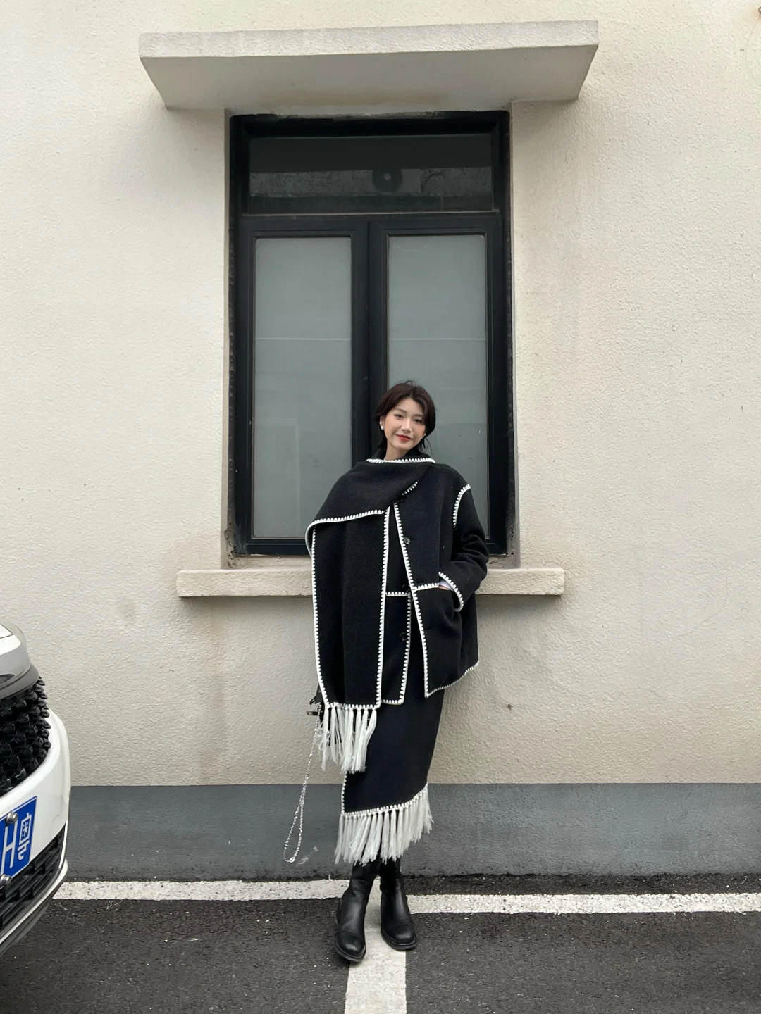 Ootd 黑白系设计感时髦套装