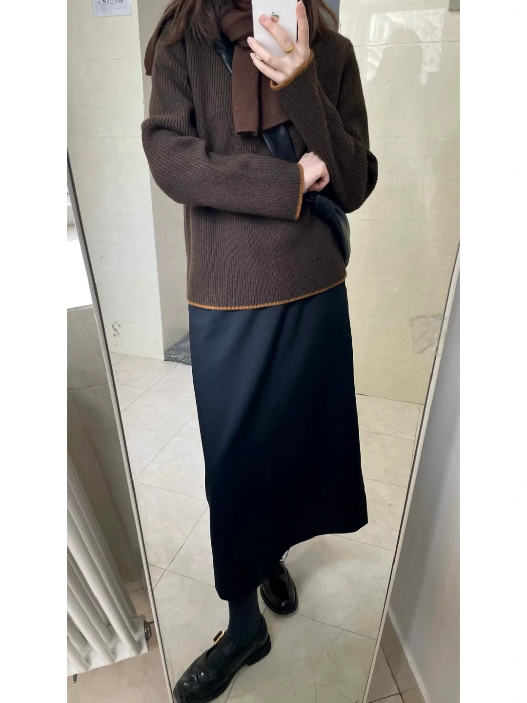 温暖过冬/栗子毛衣和羊毛长裙