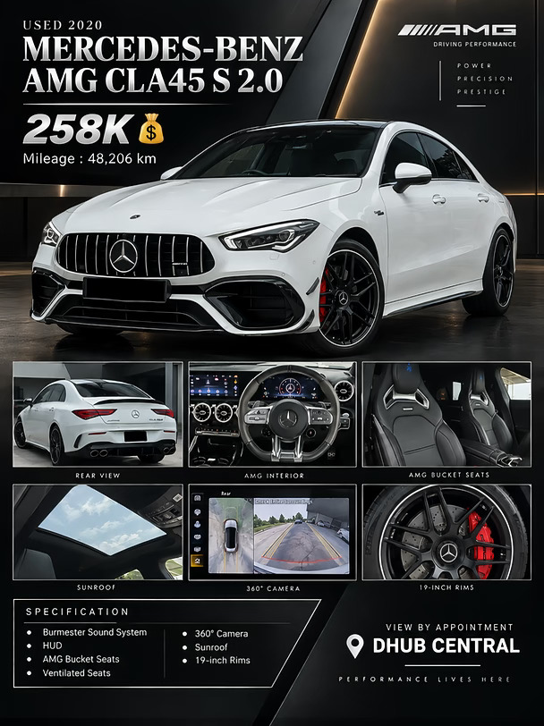 Used 2020 Mercedes Benz AMG CLA45s 2.0
