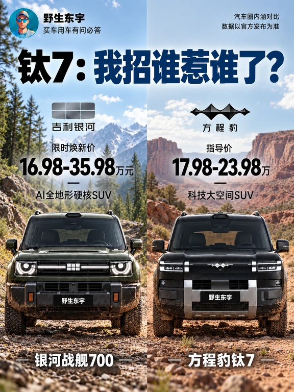 16.98万的银河战舰700，能撼动钛7销冠地位？