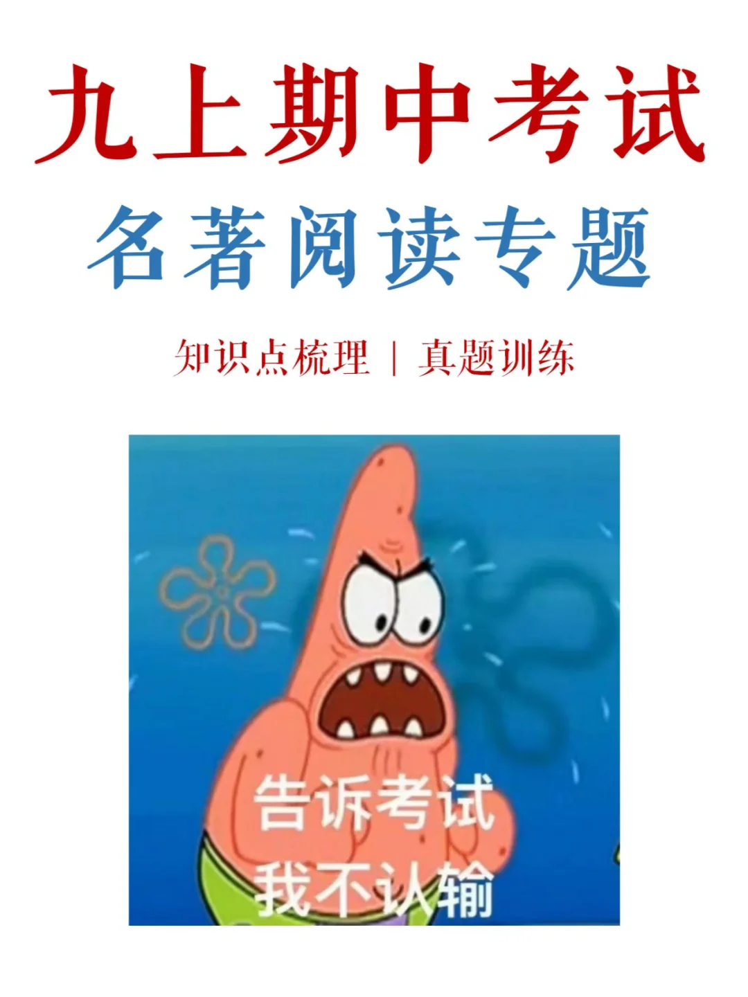 期中考前冲刺🙋九上必考名著阅读