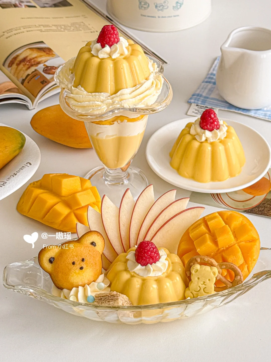 免烤‼️芒果奶冻布丁船🥭冰冰凉凉入口即化✨