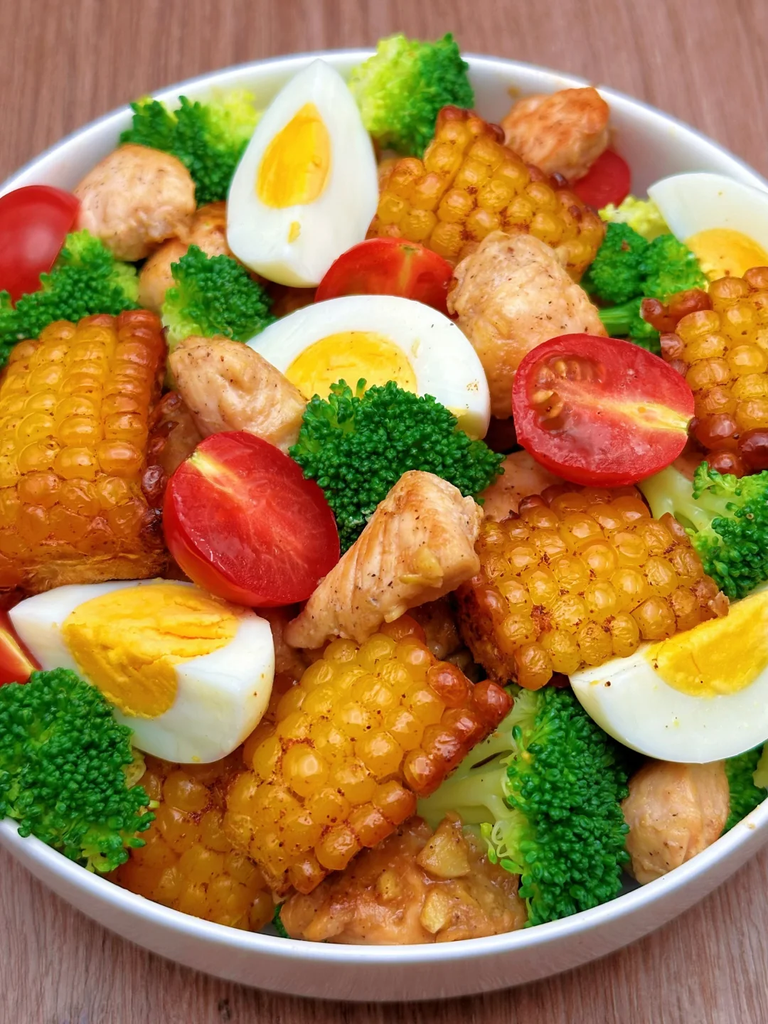 五分钟减脂餐！！鸡胸肉玉米沙拉，低卡饱腹