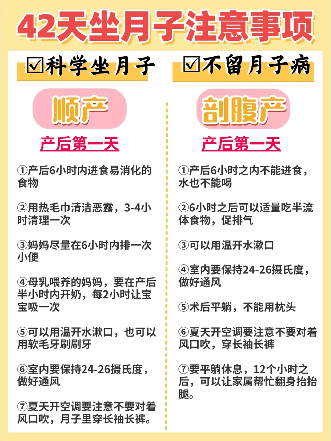 《42天坐月子手册》科学坐月子注意事项