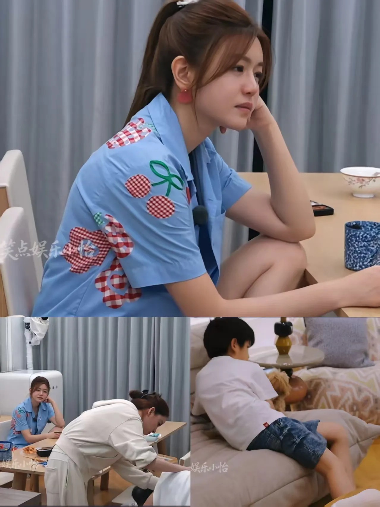 细节是骗不了人的。

陈妍希很明显还是没有放下那段婚姻，

不信你看陈妍希在《我家那闺女》中的一个细节吧，真的太令人心疼了！

欧阳妮妮一家三口来陈妍希家里做客，年轻的夫妻俩围着儿子转，那个画面非常和谐、温馨、幸福。

陈妍希坐在餐桌上，呆呆地看着欧阳妮妮一家，神情非常落寞。好像在回忆自己当年，又好