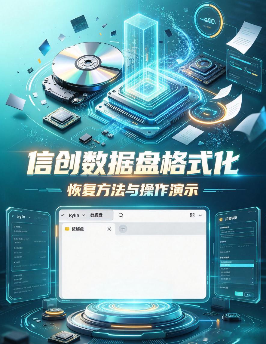 信创数据盘格式化数据恢复实操简介
信创数据盘格式化仅清除分区元数据，不会销毁扇区中的文件实体。发生信创数据盘格式化，需立刻阻断写入，防止存储簇原始数据覆写。使用数安寻对信创数据盘格式化后的分区执行完全扫描，深度遍历磁盘扇区、识别文件签名。信创数据盘格式化会损毁原目录树，检索到的文 ​