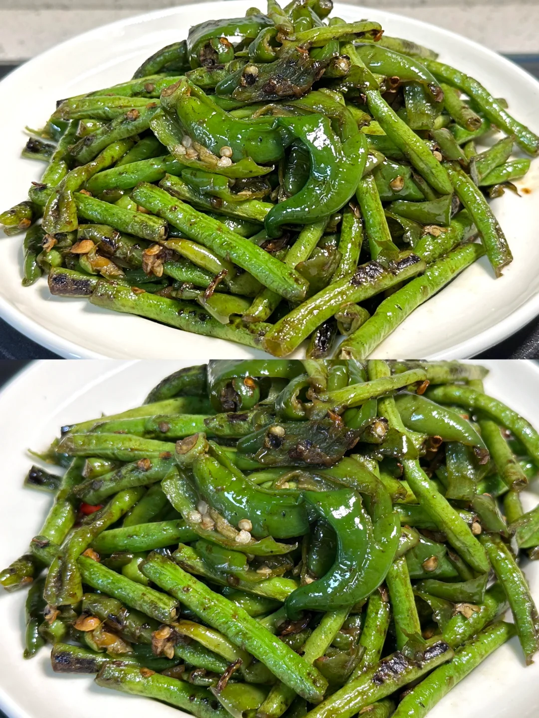 下饭菜擂辣椒炒豆角 唯一的缺点：太下饭了