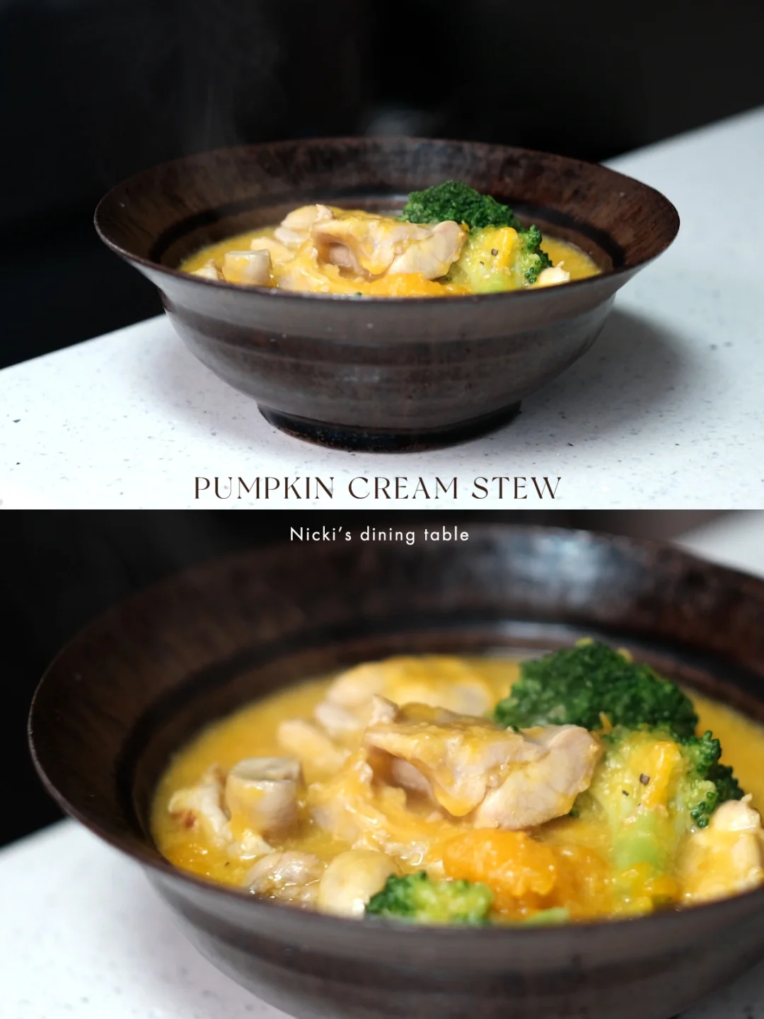 日式家庭料理｜南瓜奶油鸡肉炖菜，暖心一锅端