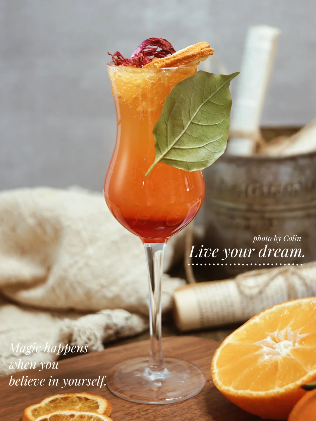 随意调的微醺创意鸡尾酒🍸口感类似起泡酒